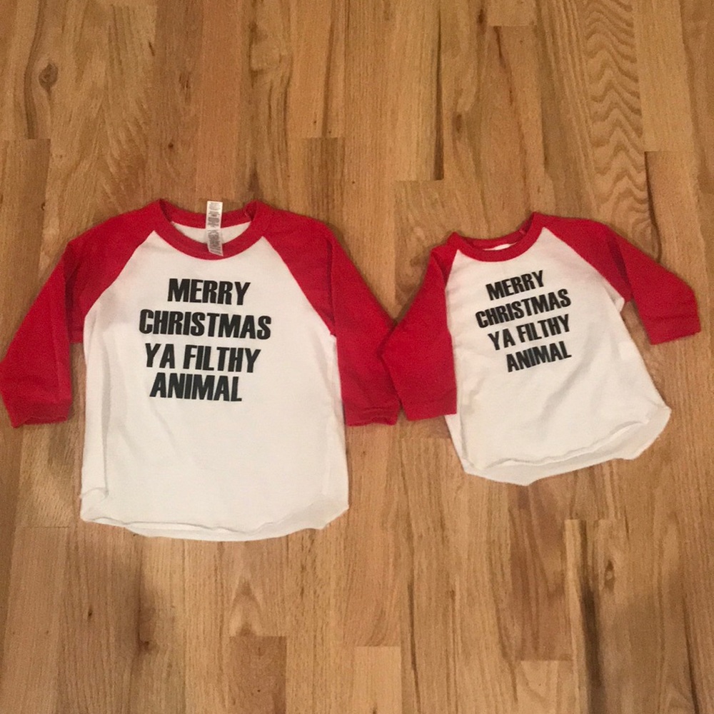 Sibling Set of Custom Christmas Shirts